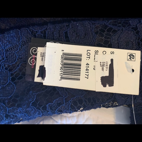 Midnight Blue Lace Dress - Picture 2 of 4